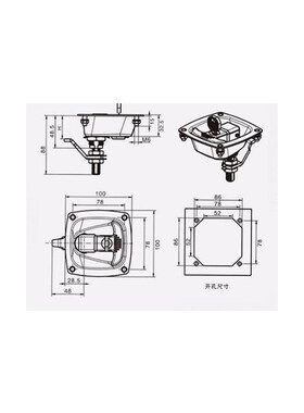 特种房推工程车舱黑色MS858-1C提转T型手柄压缩厢式面板机械门锁