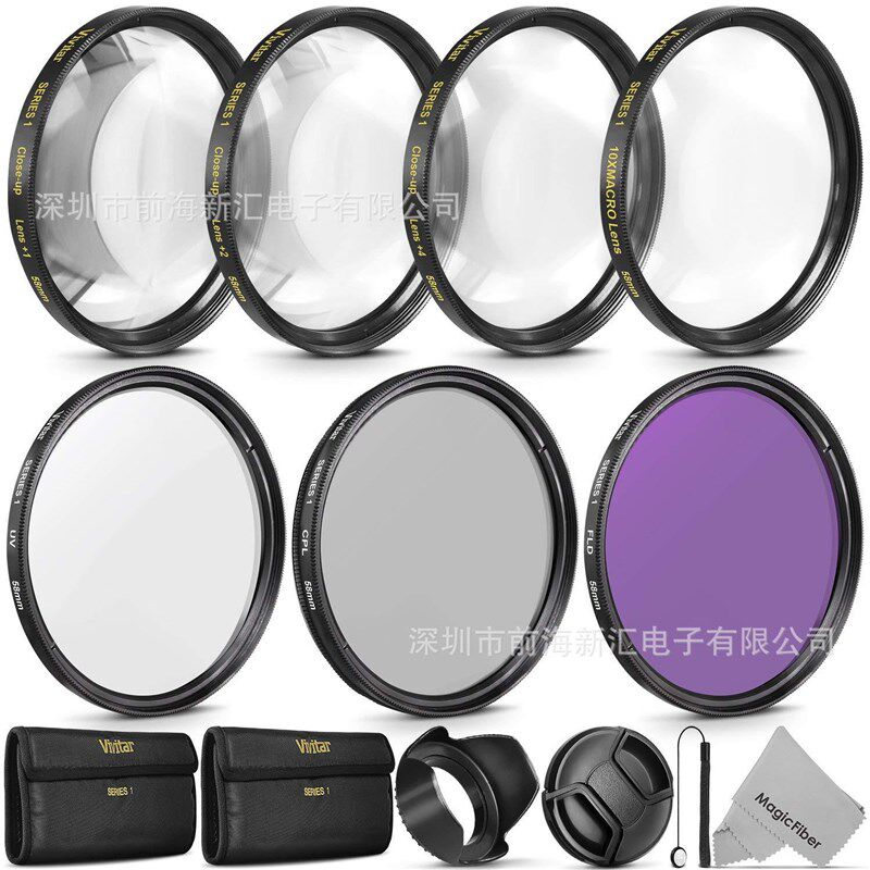 单反相机49-82mm kit滤镜套装 13IN1 近摄1/2/4/10+UV+CPL+FLD