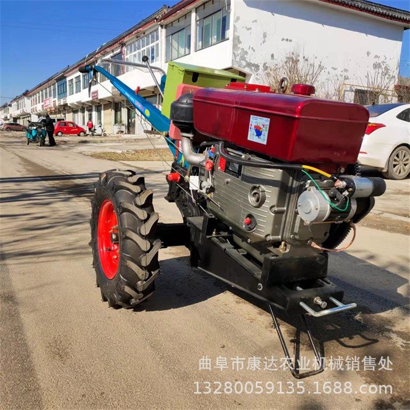 电启动小型拖拉机 15马力柴油带旋耕机 农田翻土开沟机