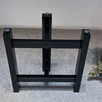 黑檀木色桌子腿实木大板支架桌腿大理石桌脚木质桌子岩板脚架原木