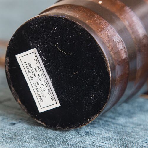 欧式木雕花瓶根雕招财供奉公司开业送礼办公桌摆件家居实木雕刻