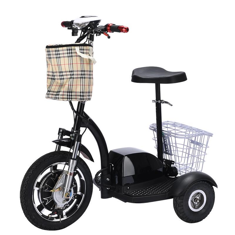 轻便迷你48v折叠老人电动三轮车代步车时尚母子铅酸锂电池代步车