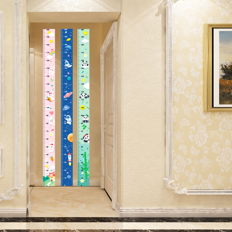 一整张身高贴墙贴纸可爱卡通测量尺儿童房间幼儿园墙面布置装饰画
