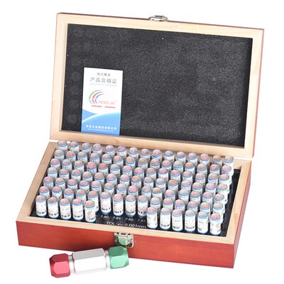 套装针规塞规FJ针规精密塞规孔径规通止规木盒套装带孔位标识0.01