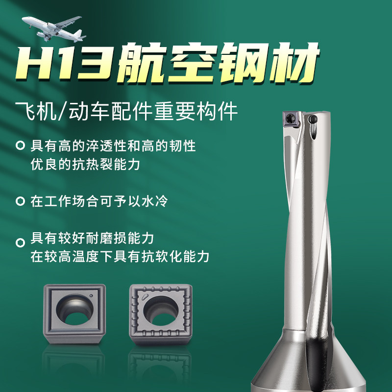 小直径u钻暴力钻快速喷水钻头SOMG型刀片数控车床小径平底u钻刀杆