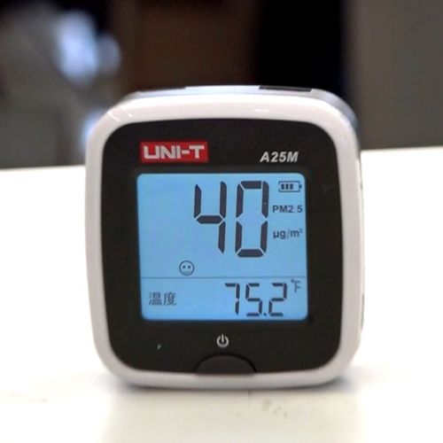优利德A25M精度便捷式PM2.5检测仪双显环境空气雾霾自动检测仪