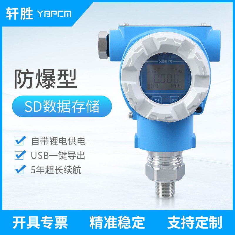PCM900J 防爆型数据记录式数显压力变送器 数据存储式压力变送器