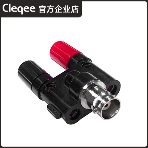 BNC母座转双排接线柱母座示波器转接头Q9信号可插4mm香蕉插头50KY