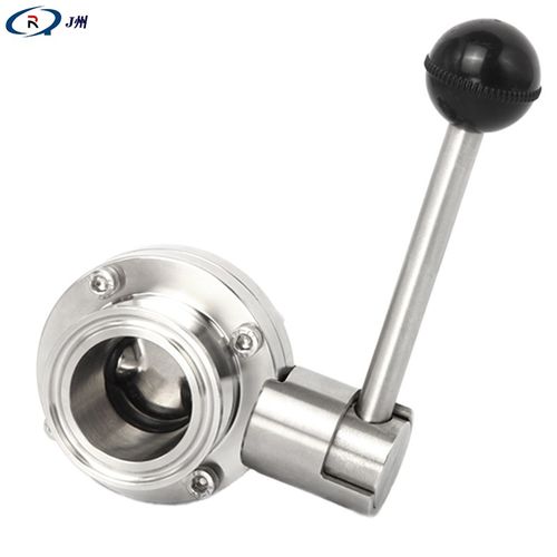 均州不锈钢304快装蝶阀精酿食品卫生级手动快接卡箍卡盘粉尘放料