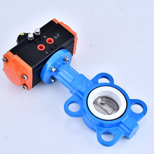 16Q对夹式 100 阀门304不锈钢阀板DN50 150 气动蝶阀D671X