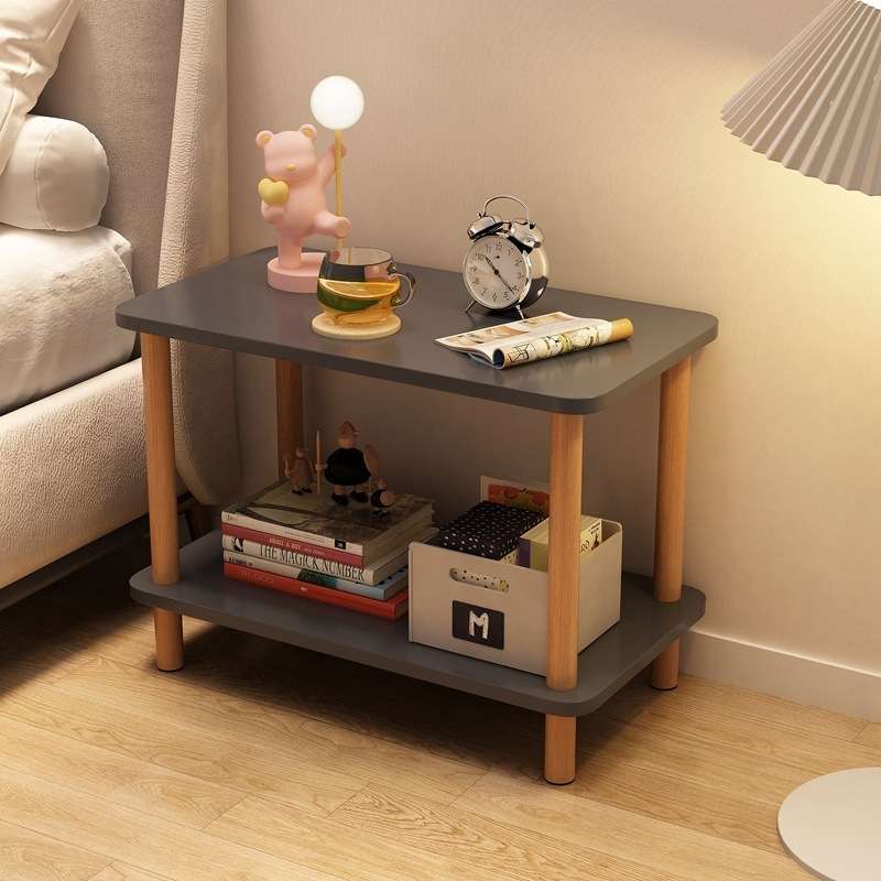 床头柜子家用卧室小型置物架实木床边柜替代品现代简约小边几简易