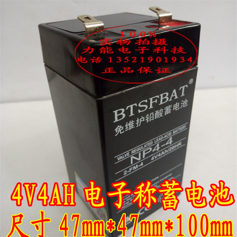 BTSFBAT品牌蓄电池4V4AH/20HR衡器专用蓄电池 电子秤电瓶2-FM-4