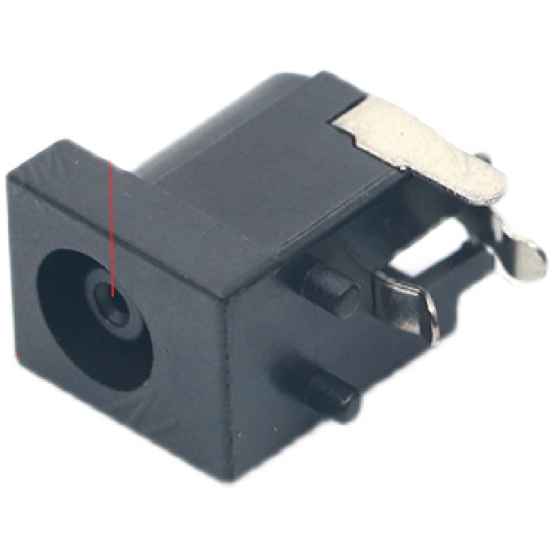 DC直流电源插座接头dc-039b 耐高温三脚直插母座大电流电源接口