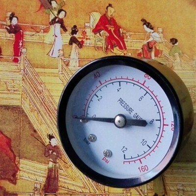 背接式(轴向)压力表 Y-50Z 0-160psi 0-12bar pressuregauge 50mm