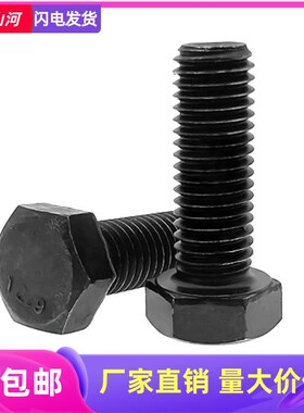 M14M16 12.9级外六角螺丝高强度六角头螺栓黑x35x40x45x50X90X100