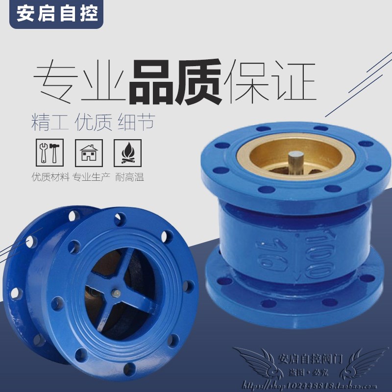 HB41X-16C/P防倒流铸钢/不锈钢法兰消声止回阀立式单向阀DN50-400