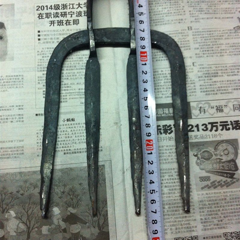 园艺 农用尖钉耙 耙子 铲锹锄 大号钉耙 长27cm 锄头工具 
