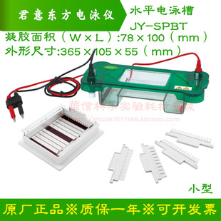 JY-SPBT 水平电泳槽 加样梳子凝胶板 活动电极架 红黑导线制胶盒