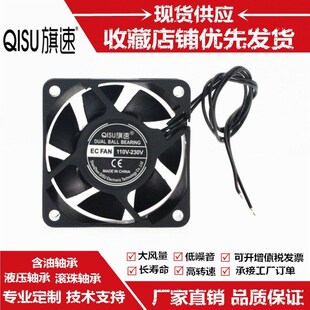 220V 双电压双滚珠EC110 大风散热风机 6cm厘米 优质轴流风机6025