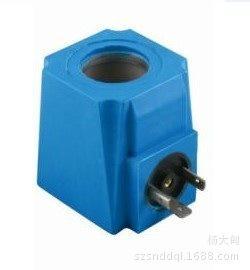 电磁油阀线圈AC220V蓝色威格士型12三插DC24内孔23.6MM高度54.5MM