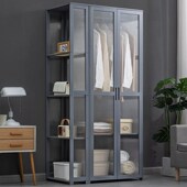 简易衣柜卧室家用出租房屋儿童实木组装 收纳柜子衣橱小户型经济型