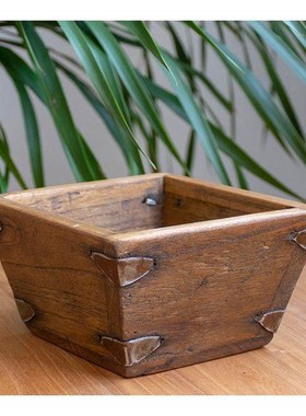 日进斗金开张礼品实木彷古米斗老式结婚用升四方升子客厅创意摆件