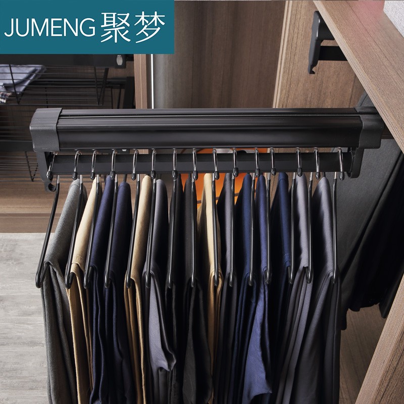 裤架衣柜家用收纳挂裤架挂杆裤撑黑天鹅Z型防滑防皱无痕裤架5个装