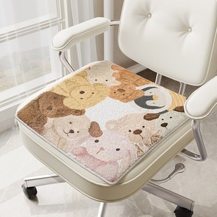 久坐椅垫毛绒加厚保暖凳子垫学生教室座椅垫 坐垫椅子垫办公室冬季