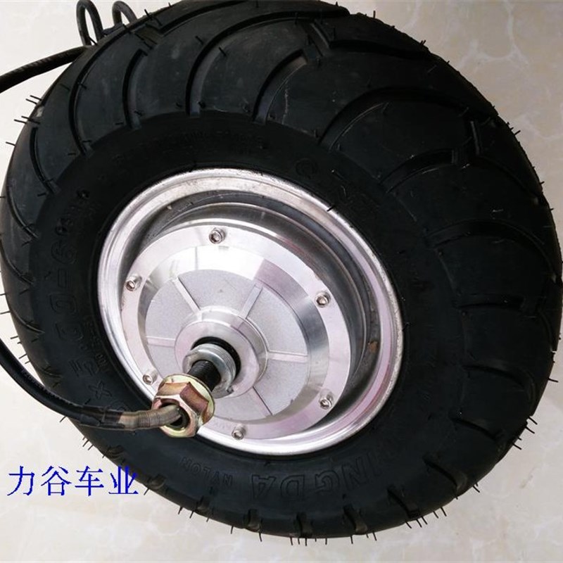 改装车36V 48V 500W无刷无齿电机13寸轮毂电机 13X5.00-6庆大轮胎