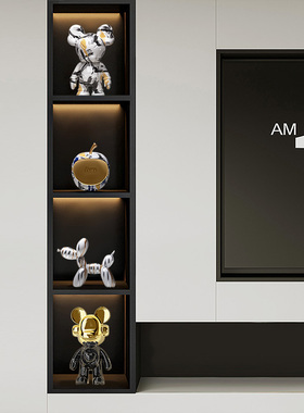 手工创意奢侈品摆件泼墨树脂客厅书桌气球狗摆件电视柜酒架装饰品