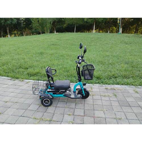 电动三轮车小型家用折叠车单人轻便锂电代步三轮车