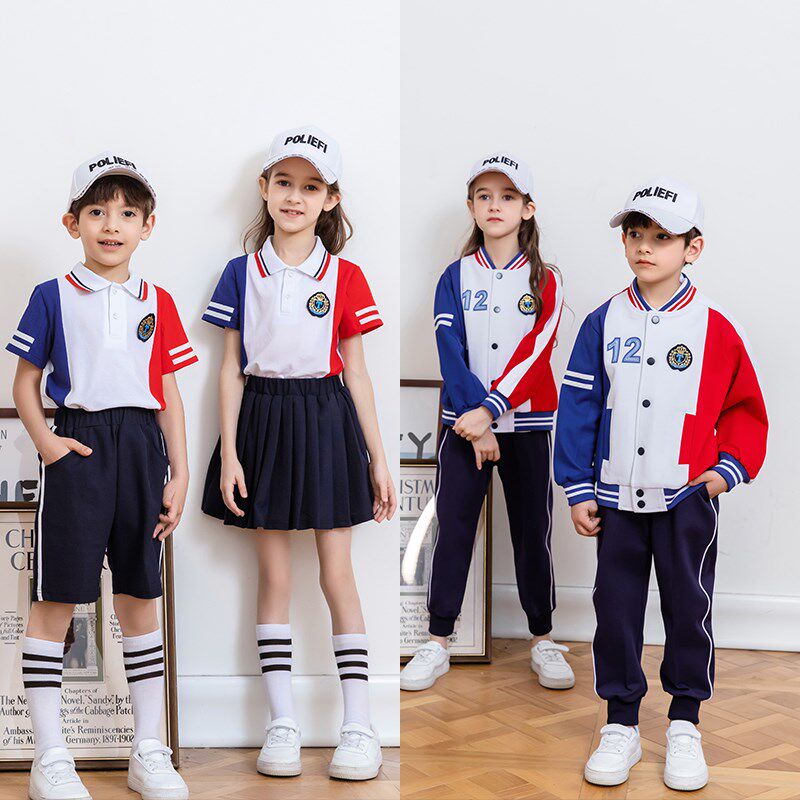 新款校服套装小学生棒球服三件套学院风儿童班服幼儿园园服春秋装