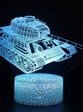 水箱Led夜灯彩色触摸生日礼物小台灯儿童房床头灯装饰桌面装饰品