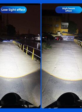 适用铃木UU125踏板UY125摩托车led大灯带透镜UE125优驿H4灯泡超亮