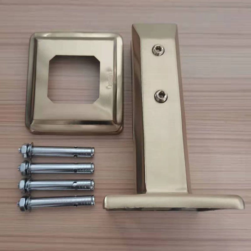 304方座泳池玻璃夹不锈钢螺丝立柱楼梯配件免打孔落地固定层板夹