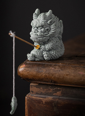 创意龙龟钓鱼线香插香托香器香道茶宠摆件鱼缸盆栽造景桌面装饰品