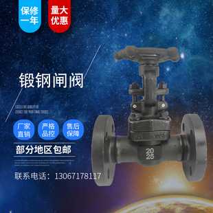 锻钢法兰闸阀Z41H-16/25/40C 高温高压导热油蒸汽锻打截止阀DN32