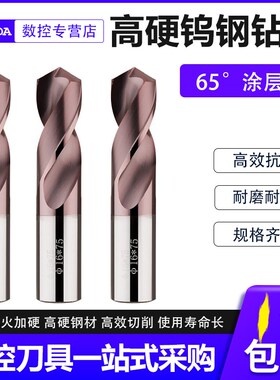 65度钨钢钻头 合金钻头 进口超硬涂层高硬度不锈钢麻花钻0.5-22mm