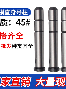 45#钢普通直身台阶导柱导套钢套有肩滑动支撑柱塑胶模具配件16/18