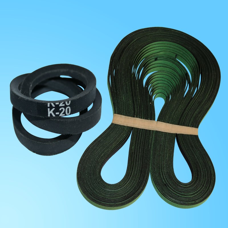 801皮革削皮机铲薄磨刀送料传动绿皮带扁三角带96K20家用电动专用