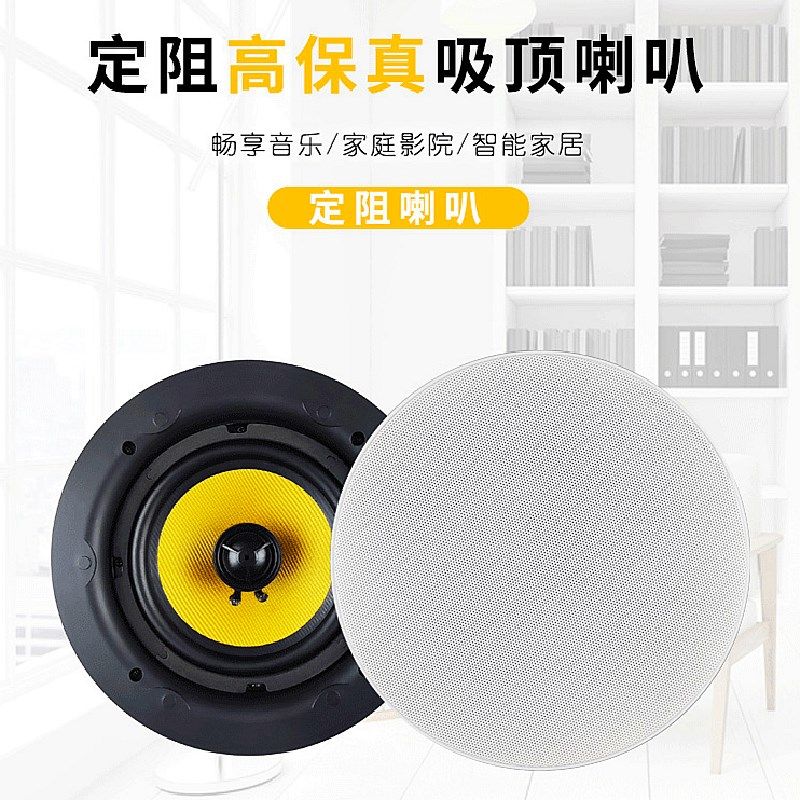 同轴定阻吸顶喇叭 5寸/6寸天花吊顶音响商铺背景音乐 吸顶喇叭
