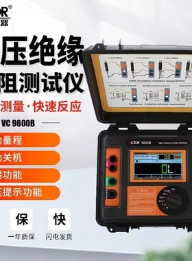 胜利仪器VC9600B/S超高压绝缘电阻测试仪数字摇表5000V10KV兆欧表