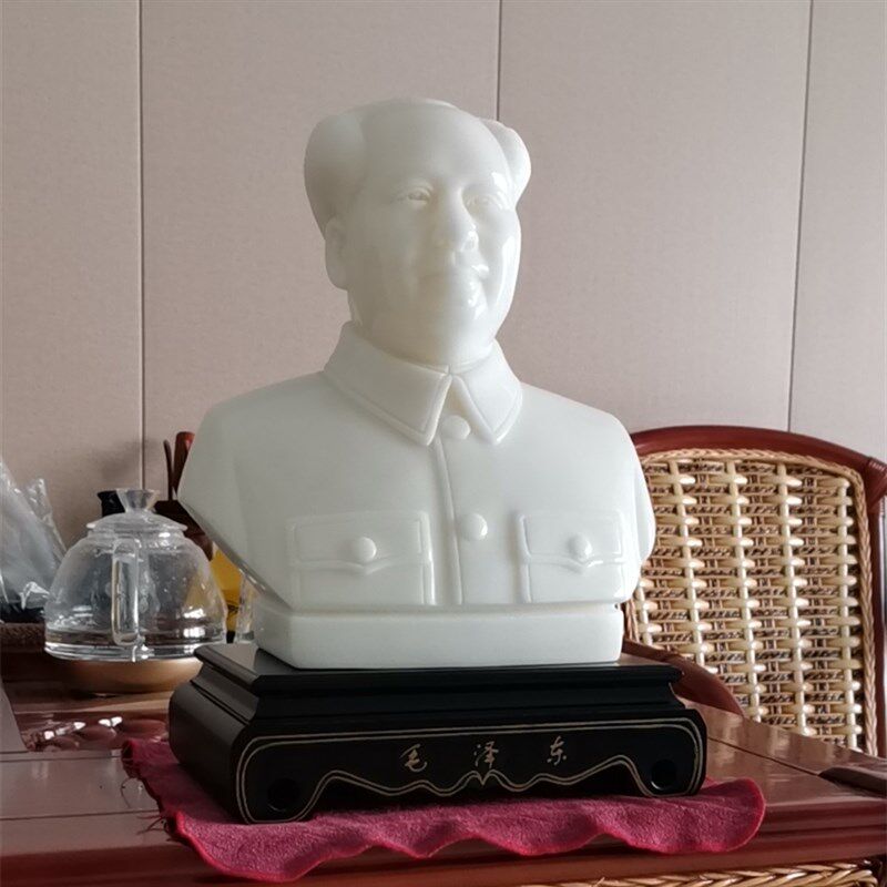 石雕毛主席胸像半身像头像摆件办公室汉白玉毛泽东工艺品伟人雕塑