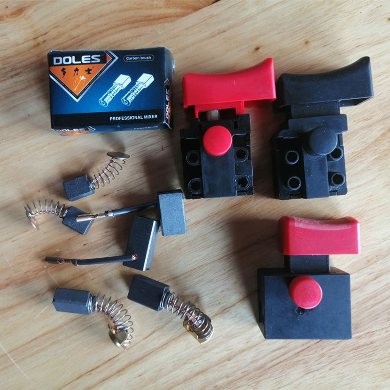 多力士搅拌机配件原厂开关 原厂碳刷 专业搅拌器电钻配件订购