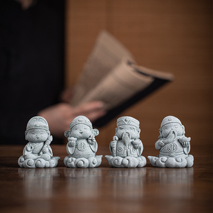 中式财神爷如来观音弥勒佛像茶宠摆件创意逍遥小神仙鱼缸造景装饰