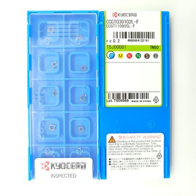 日本京瓷数控车刀片CCGT030102L-F TN60精镗刀粒金属陶瓷现货加工