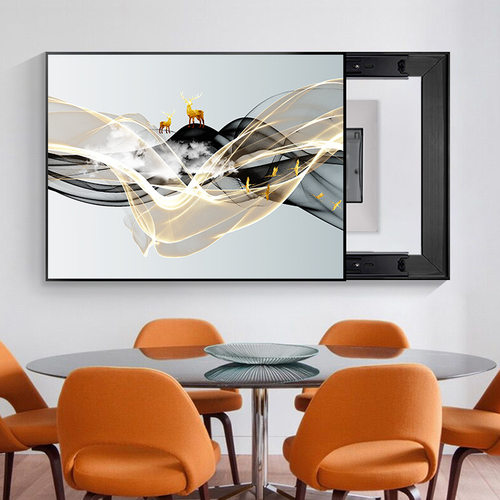 大尺寸铝合金电表箱装饰画定制画E现代简约挂画强弱电想遮挡画