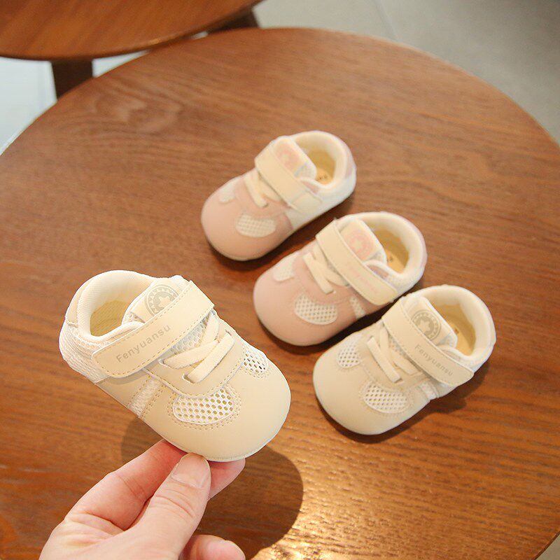 夏季婴儿学步鞋网面一岁男宝宝网凉鞋软底6L到12个月婴幼儿鞋子女