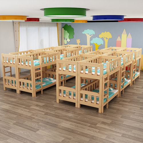幼儿园午睡床专用床实木床儿童床上下铺小学生托管V班高低床双层