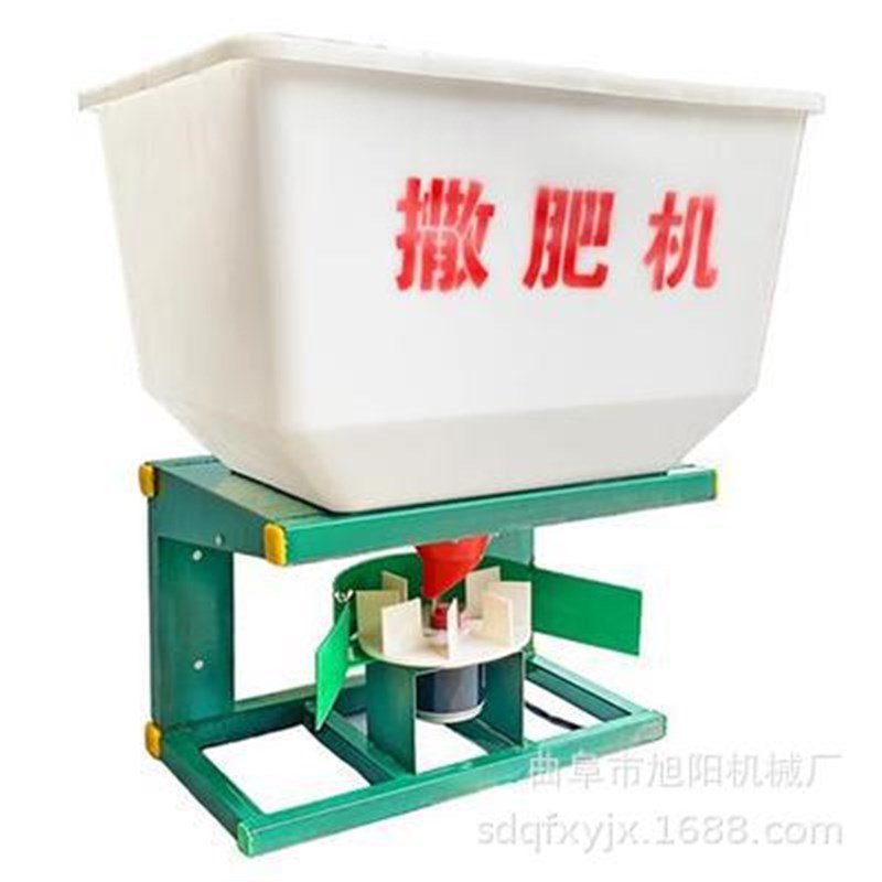 道路融雪小型撒盐机车载式化雪撒盐机电动三轮车后挂式抛撒机